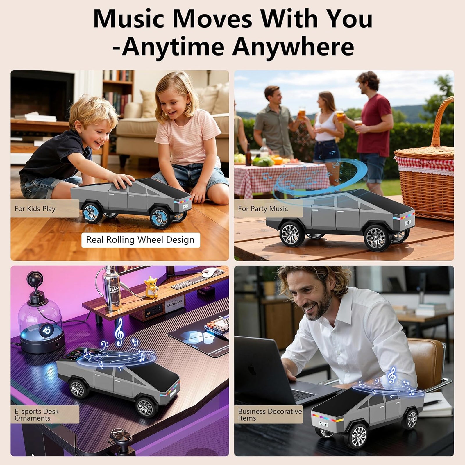 WSTER WS-580 Cybertruck Bluetooth Speaker