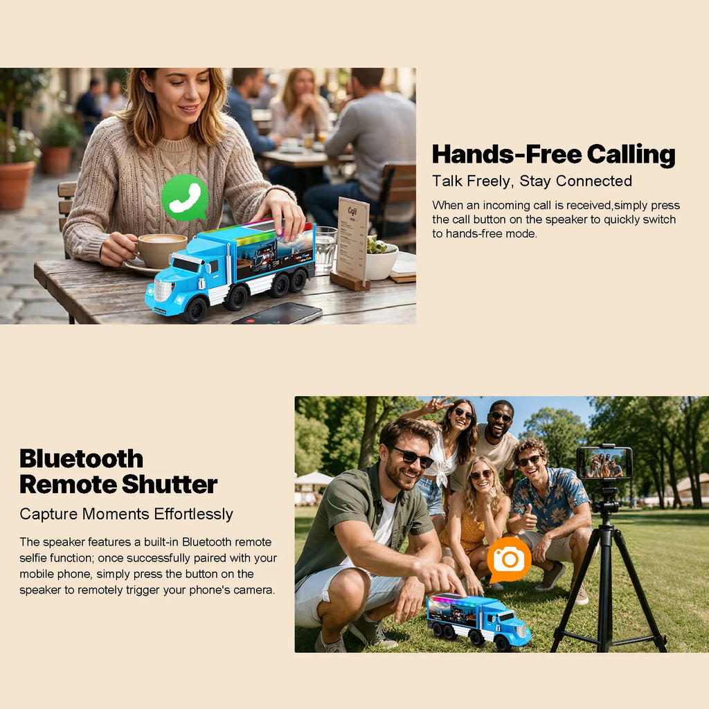WSTER WS-650 Semi Truck Portable Bluetooth Speaker