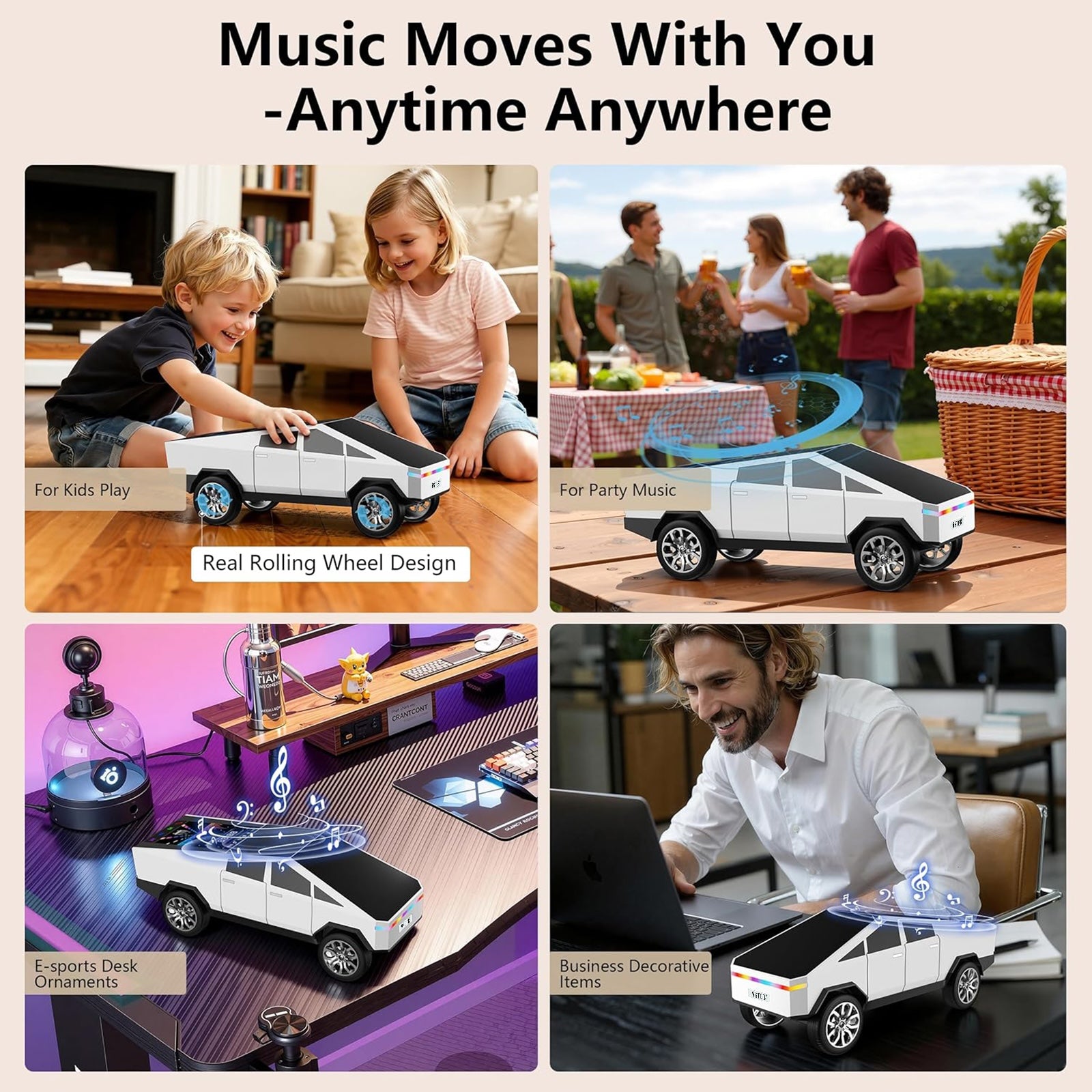 WSTER WS-580 Cybertruck Bluetooth Speaker