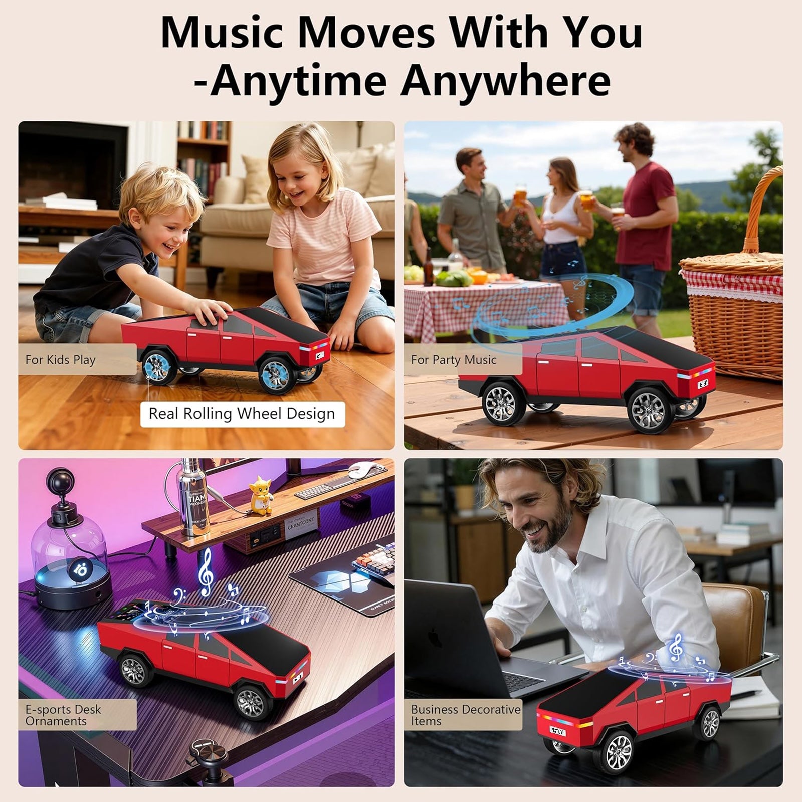 WSTER WS-580 Cybertruck Bluetooth Speaker