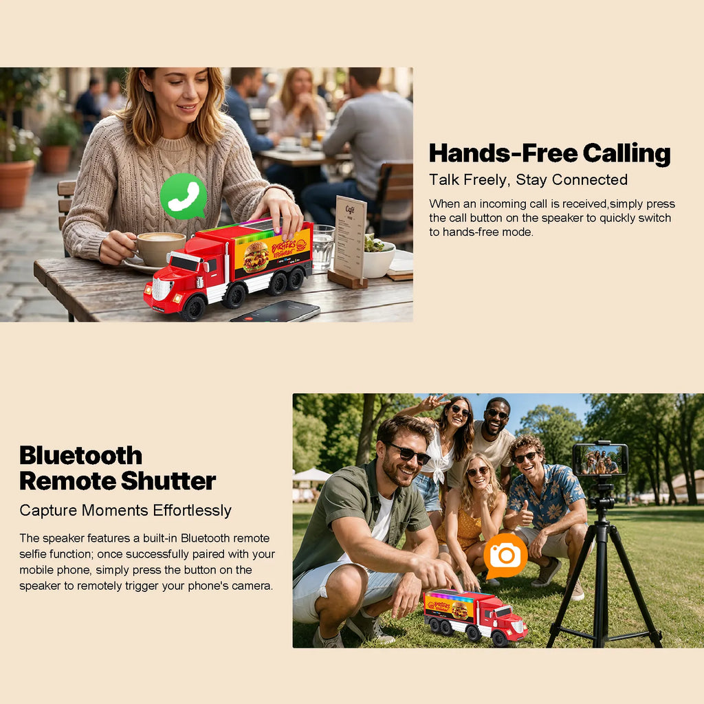 WSTER WS-650 Semi Truck Portable Bluetooth Speaker