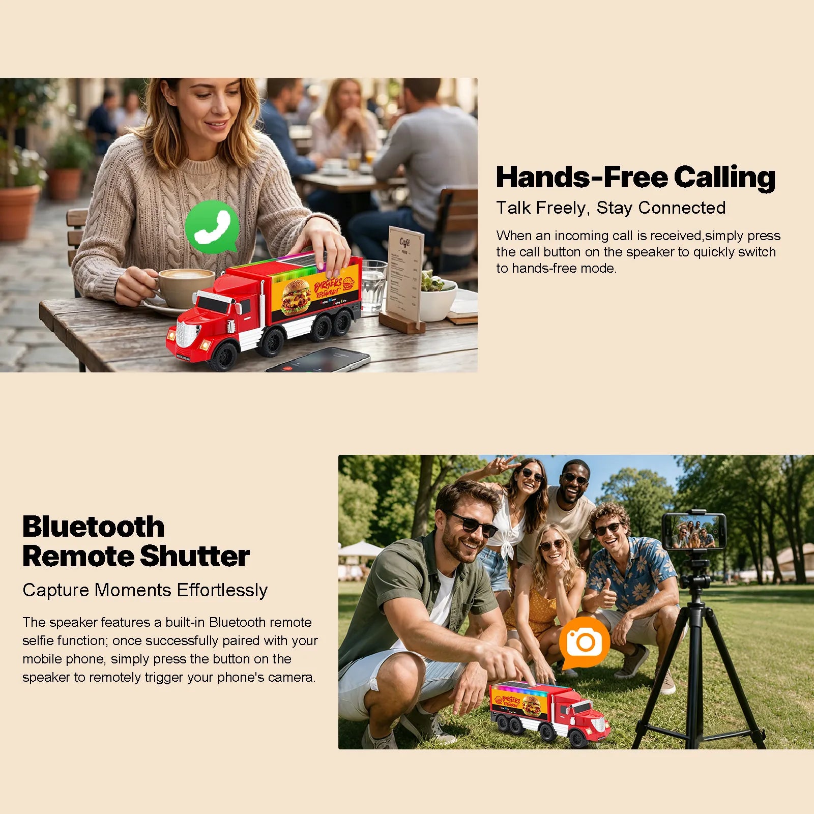 WSTER WS-650 Semi Truck Portable Bluetooth Speaker