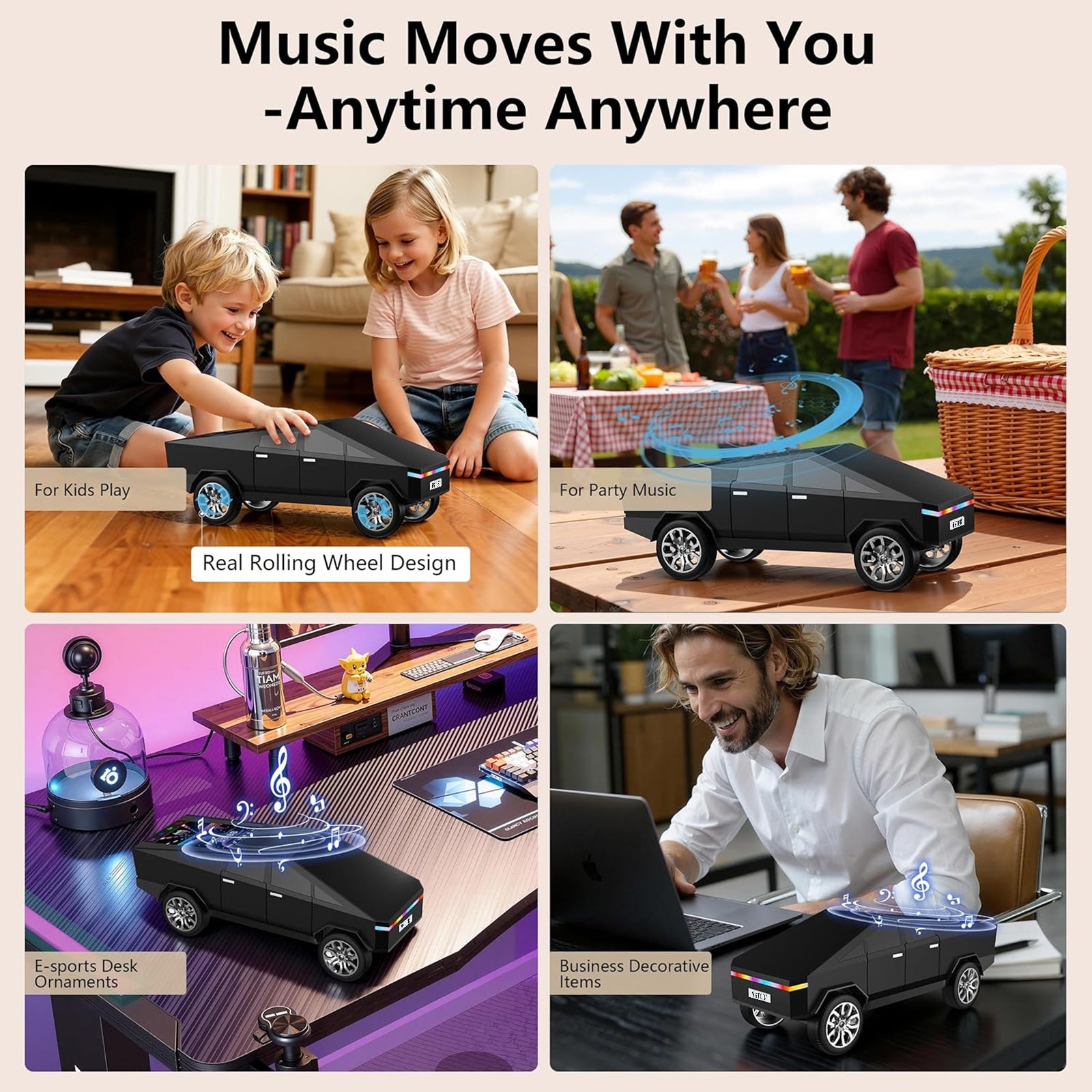 WSTER WS-580 Cybertruck Bluetooth Speaker