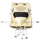 WSTER WS-1969 Retro Sports Car Bluetooth Speaker
