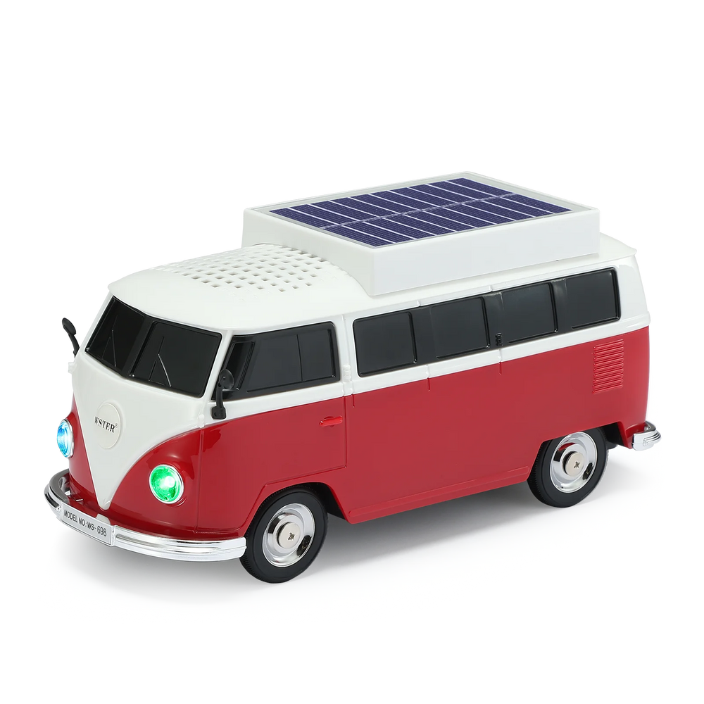 WSTER WS-698 Retro Minibus Solar Bluetooth Speaker