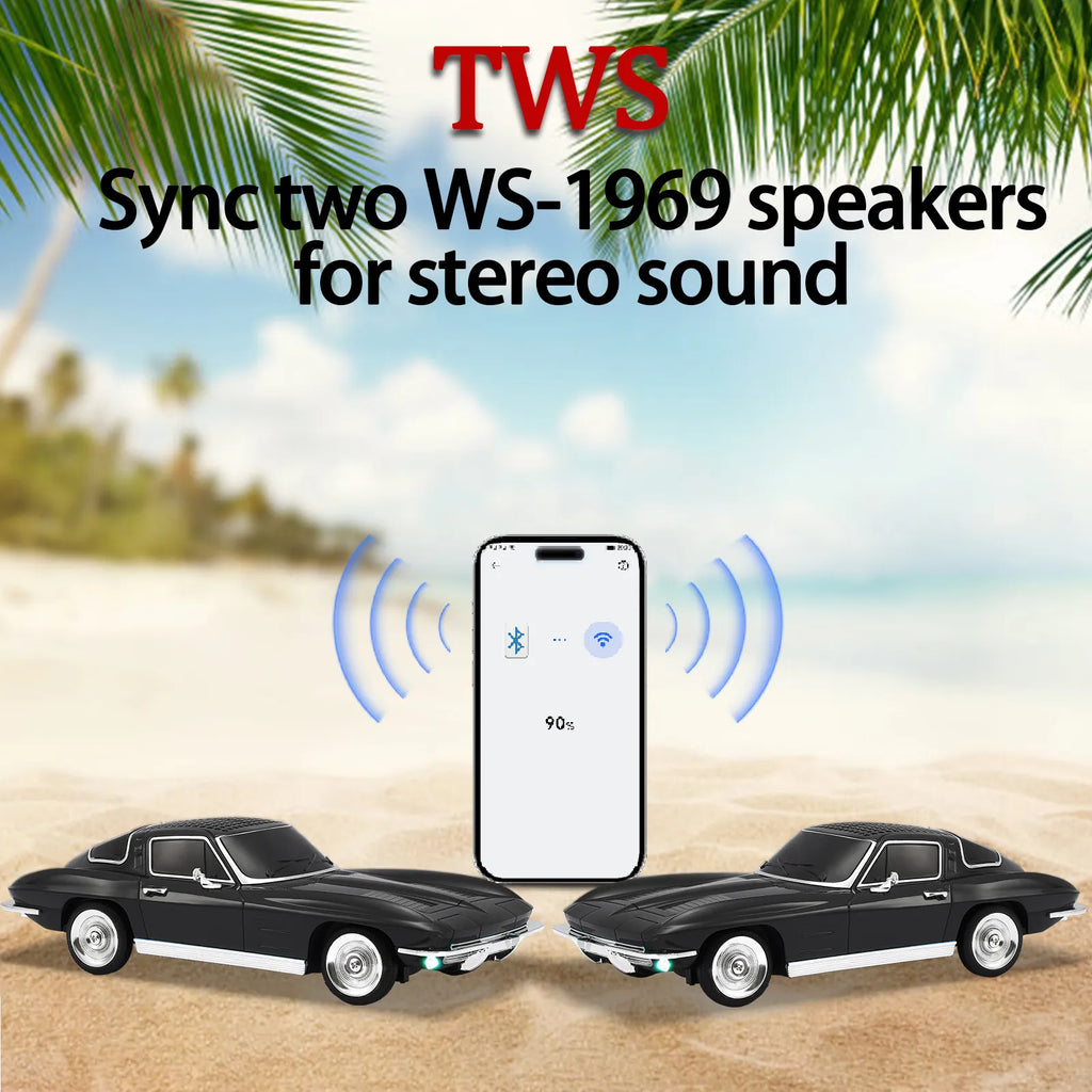 WSTER WS-1969 Retro Sports Car Bluetooth Speaker