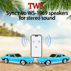 WSTER WS-1969 Retro Sports Car Bluetooth Speaker