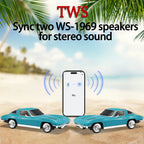 WSTER WS-1969 Retro Sports Car Bluetooth Speaker
