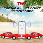 WSTER WS-1969 Retro Sports Car Bluetooth Speaker