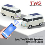 WSTER WS-698 Retro Minibus Solar Bluetooth Speaker