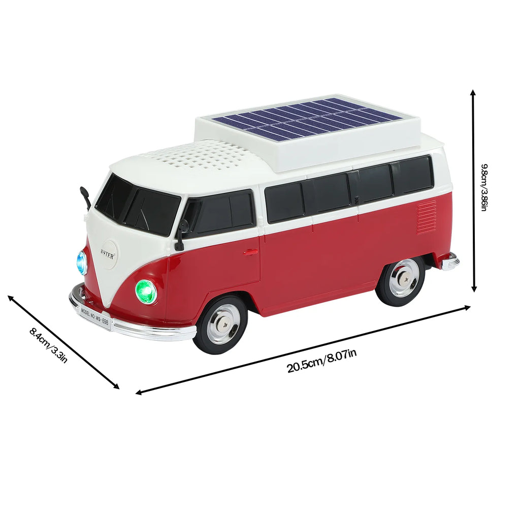 WSTER WS-698 Retro Minibus Solar Bluetooth Speaker