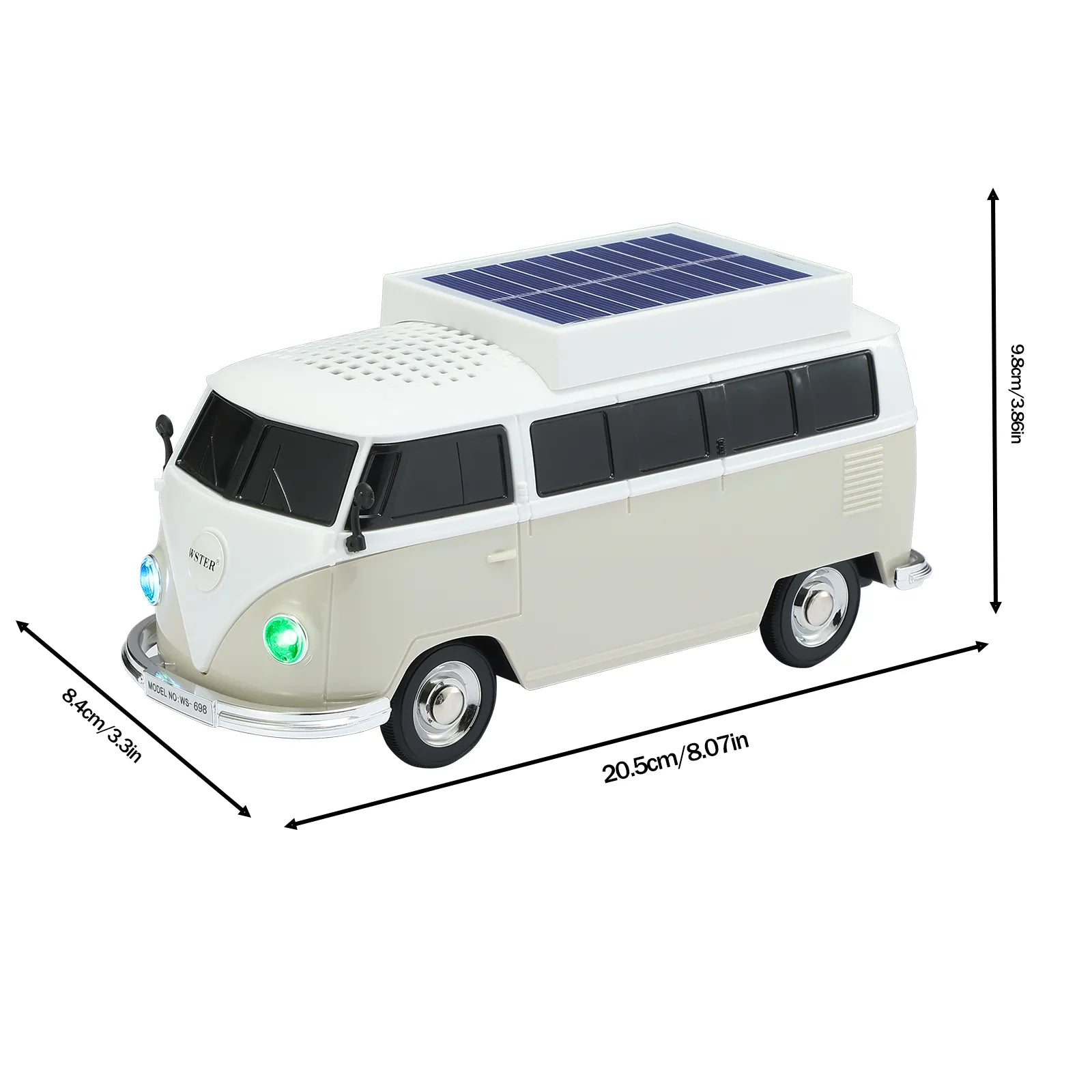WSTER WS-698 Retro Minibus Solar Bluetooth Speaker