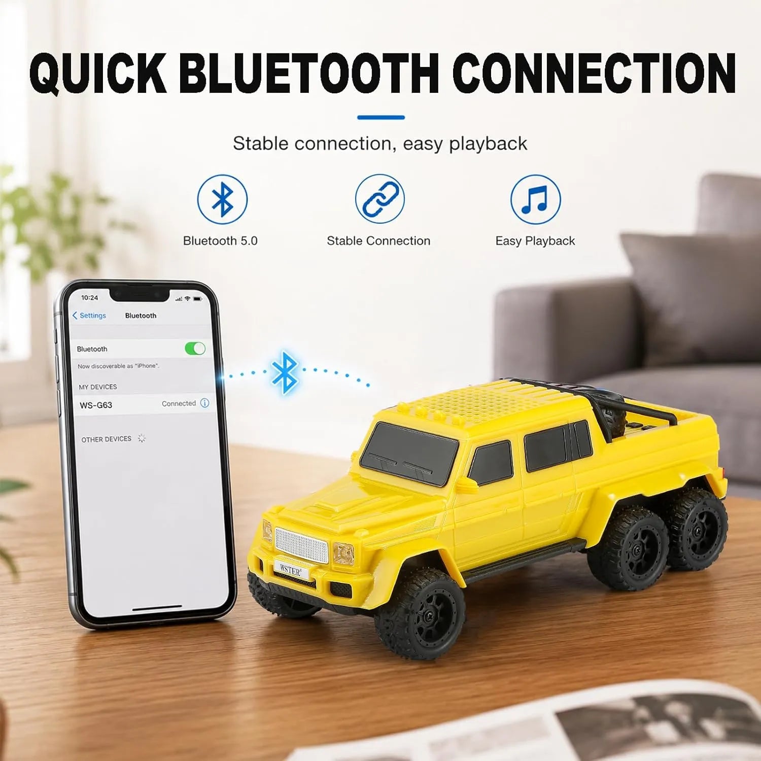 WSTER WS-G63 6-Wheel Pickup Truck Bluetooth Speaker