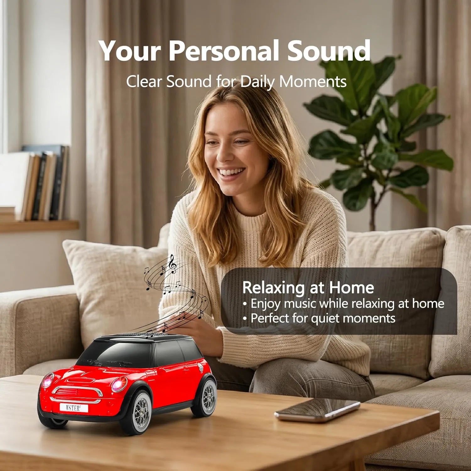 WSTER WS-790 Compact Hatchback Portable Bluetooth Speaker