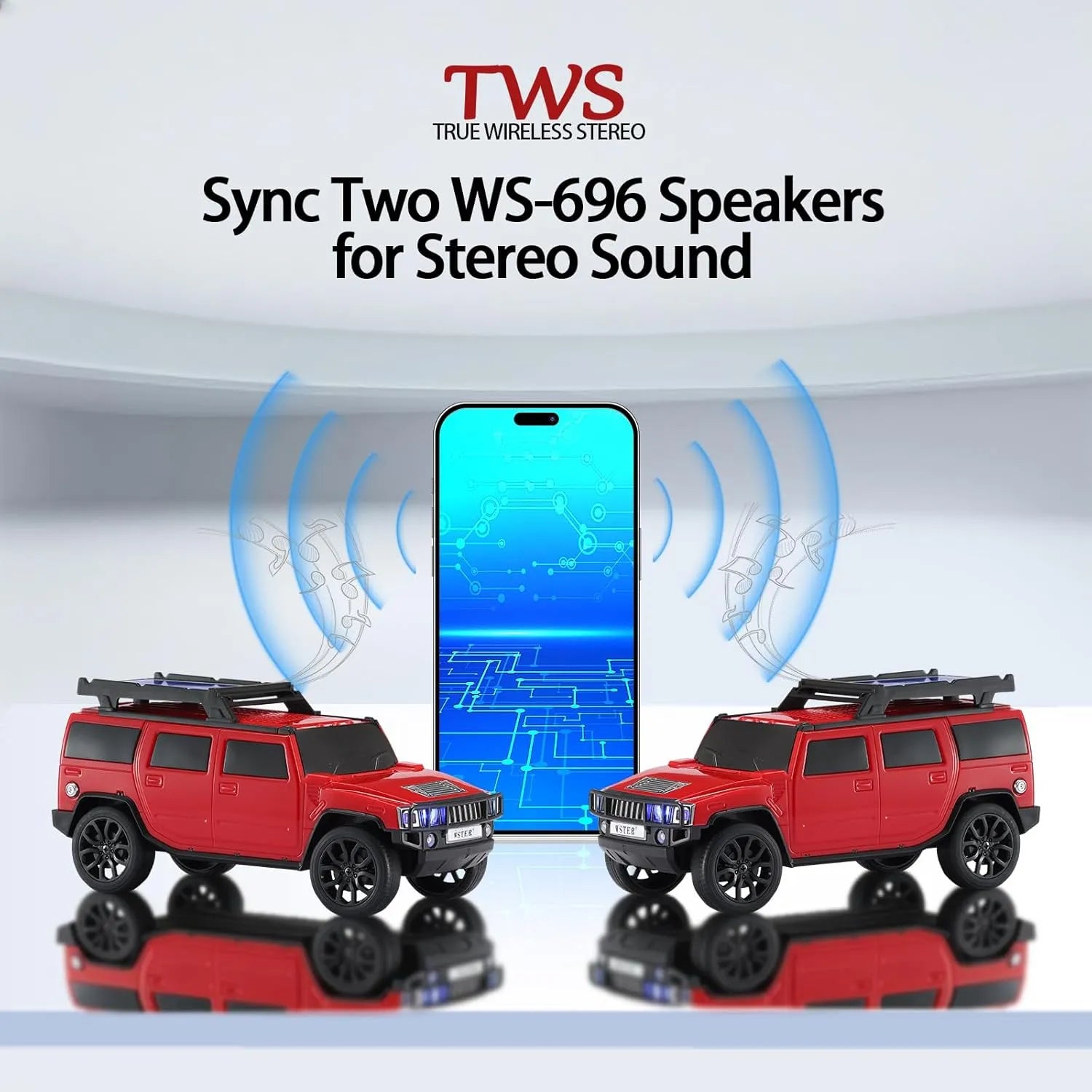 WSTER WS-696 Solar Off-Road Car Bluetooth Speaker