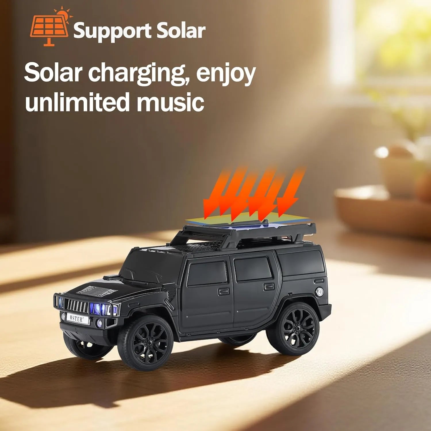 WSTER WS-696 Solar Off-Road Car Bluetooth Speaker