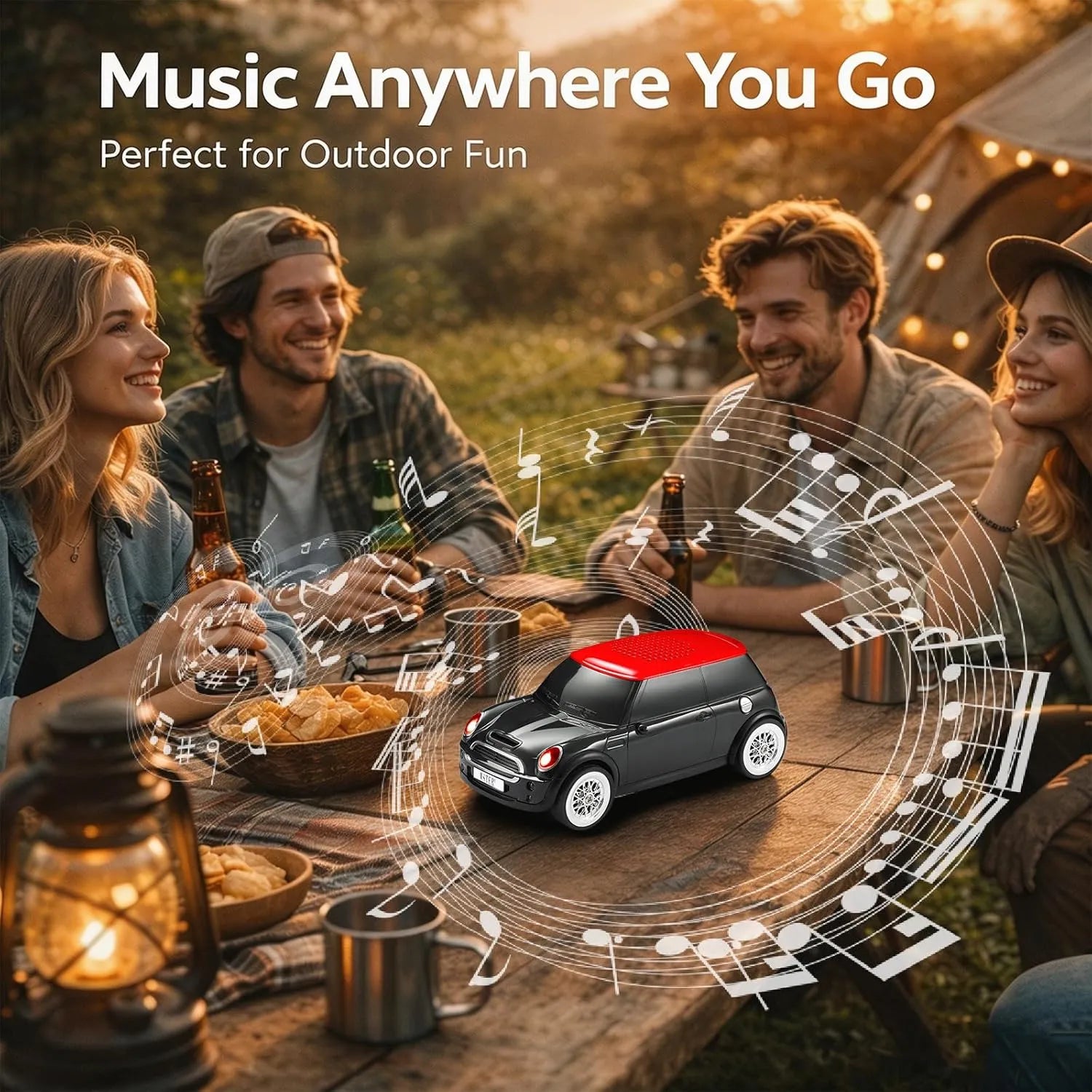 WSTER WS-790 Compact Hatchback Portable Bluetooth Speaker