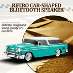 WS - 1955 Retro Sedan Bluetooth Replica Speaker – Portable Wireless Car Model with HD Sound, TWS, FM, LED Party Light, USB/TF, Type - C, Hands - Free Mic for Car Enthusiasts & Home Audio - WSTER