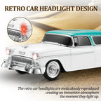 WS - 1955 Retro Sedan Bluetooth Replica Speaker – Portable Wireless Car Model with HD Sound, TWS, FM, LED Party Light, USB/TF, Type - C, Hands - Free Mic for Car Enthusiasts & Home Audio - WSTER