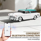 WS - 1955 Retro Sedan Bluetooth Replica Speaker – Portable Wireless Car Model with HD Sound, TWS, FM, LED Party Light, USB/TF, Type - C, Hands - Free Mic for Car Enthusiasts & Home Audio - WSTER