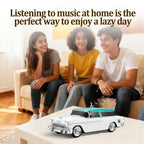 WS - 1955 Retro Sedan Bluetooth Replica Speaker – Portable Wireless Car Model with HD Sound, TWS, FM, LED Party Light, USB/TF, Type - C, Hands - Free Mic for Car Enthusiasts & Home Audio - WSTER