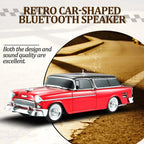 WS - 1955 Retro Sedan Bluetooth Replica Speaker – Portable Wireless Car Model with HD Sound, TWS, FM, LED Party Light, USB/TF, Type - C, Hands - Free Mic for Car Enthusiasts & Home Audio - WSTER