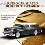 WS - 1955 Retro Sedan Bluetooth Replica Speaker – Portable Wireless Car Model with HD Sound, TWS, FM, LED Party Light, USB/TF, Type - C, Hands - Free Mic for Car Enthusiasts & Home Audio - WSTER