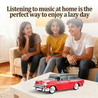WS - 1955 Retro Sedan Bluetooth Replica Speaker – Portable Wireless Car Model with HD Sound, TWS, FM, LED Party Light, USB/TF, Type - C, Hands - Free Mic for Car Enthusiasts & Home Audio - WSTER