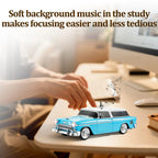WS - 1955 Retro Sedan Bluetooth Replica Speaker – Portable Wireless Car Model with HD Sound, TWS, FM, LED Party Light, USB/TF, Type - C, Hands - Free Mic for Car Enthusiasts & Home Audio - WSTER