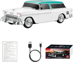 WS - 1955 Retro Sedan Bluetooth Replica Speaker – Portable Wireless Car Model with HD Sound, TWS, FM, LED Party Light, USB/TF, Type - C, Hands - Free Mic for Car Enthusiasts & Home Audio - WSTER
