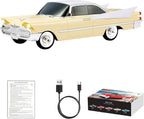 WS - 1965 Bluetooth Replica Speaker – Retro Rocket Car Design, HD Sound, TWS, LED Party Lights, FM Radio, USB/TF Playback, Built - in Microphone – Portable Surprise Gift for Car Lovers - WSTER