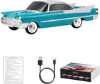 WS - 1965 Bluetooth Replica Speaker – Retro Rocket Car Design, HD Sound, TWS, LED Party Lights, FM Radio, USB/TF Playback, Built - in Microphone – Portable Surprise Gift for Car Lovers - WSTER