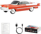 WS - 1965 Bluetooth Replica Speaker – Retro Rocket Car Design, HD Sound, TWS, LED Party Lights, FM Radio, USB/TF Playback, Built - in Microphone – Portable Surprise Gift for Car Lovers - WSTER