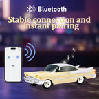 WS - 1965 Bluetooth Replica Speaker – Retro Rocket Car Design, HD Sound, TWS, LED Party Lights, FM Radio, USB/TF Playback, Built - in Microphone – Portable Surprise Gift for Car Lovers - WSTER