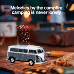 WS - 267 Bluetooth Replica Speaker with Mini Bus Design, Transparent Body with Switchable LED Party Light, FM Radio, TWS Pairing,Supports USB/TF, Considerate Gift for Car Fans & Audio Users - WSTER