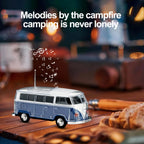 WS - 267 Bluetooth Replica Speaker with Mini Bus Design, Transparent Body with Switchable LED Party Light, FM Radio, TWS Pairing,Supports USB/TF, Considerate Gift for Car Fans & Audio Users - WSTER