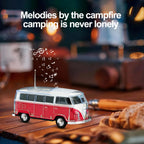 WS - 267 Bluetooth Replica Speaker with Mini Bus Design, Transparent Body with Switchable LED Party Light, FM Radio, TWS Pairing,Supports USB/TF, Considerate Gift for Car Fans & Audio Users - WSTER