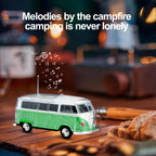 WS - 267 Bluetooth Replica Speaker with Mini Bus Design, Transparent Body with Switchable LED Party Light, FM Radio, TWS Pairing,Supports USB/TF, Considerate Gift for Car Fans & Audio Users - WSTER