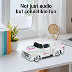 WS - 538 Retro Pickup Truck Bluetooth Replica Speaker – Portable Wireless Car Model Speaker with FM, TWS, LED Party Lights, USB/TF Playback, Built - in Microphone, Type - C, Surprise Gift - WSTER