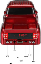 WS - 538 Retro Pickup Truck Bluetooth Replica Speaker – Portable Wireless Car Model Speaker with FM, TWS, LED Party Lights, USB/TF Playback, Built - in Microphone, Type - C, Surprise Gift - WSTER