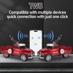 WS - 558 Cool Pickup Truck Design Replica Speaker,Portable Wireless Car model Bluetooth Speaker with HD Sound, TWS, FM Radio, USB/TF Playback, LED Party Light, Built - in Microphone, Surprise Gift - WSTER