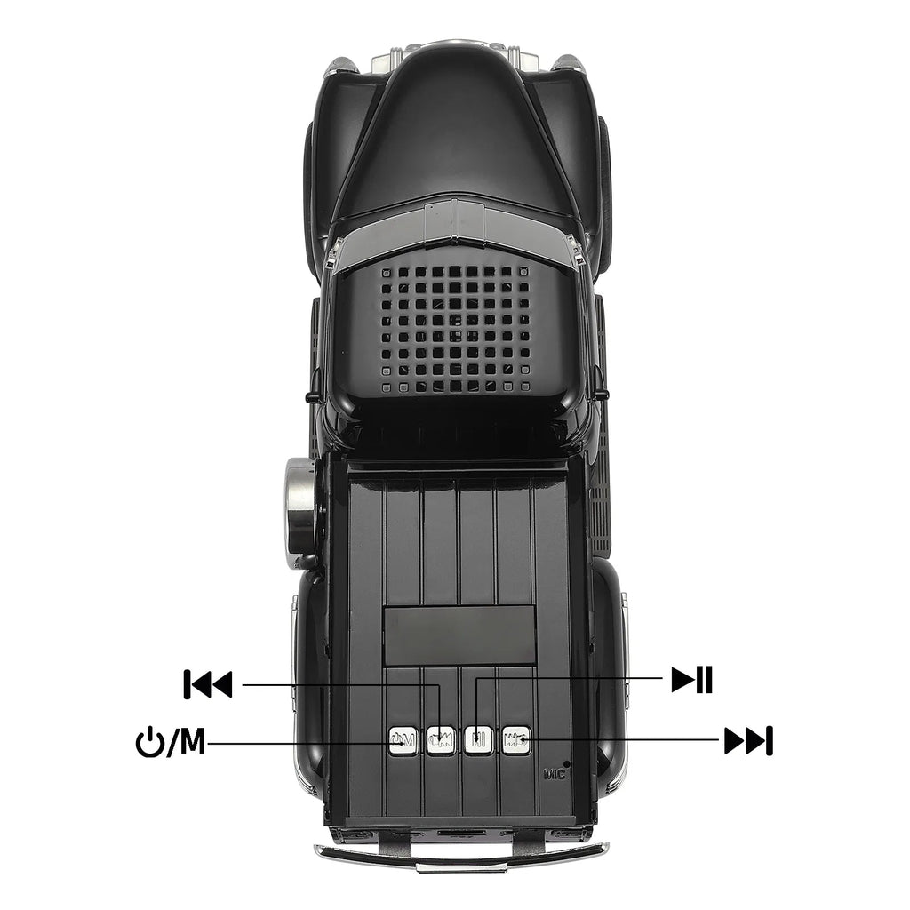 WS - 558 Cool Pickup Truck Design Replica Speaker,Portable Wireless Car model Bluetooth Speaker with HD Sound, TWS, FM Radio, USB/TF Playback, LED Party Light, Built - in Microphone, Surprise Gift - WSTER