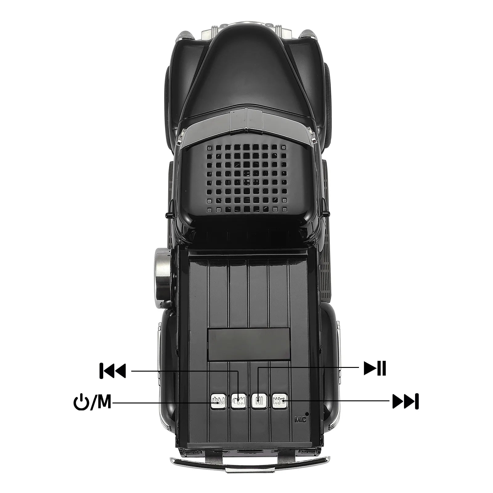 WS - 558 Cool Pickup Truck Design Replica Speaker,Portable Wireless Car model Bluetooth Speaker with HD Sound, TWS, FM Radio, USB/TF Playback, LED Party Light, Built - in Microphone, Surprise Gift - WSTER