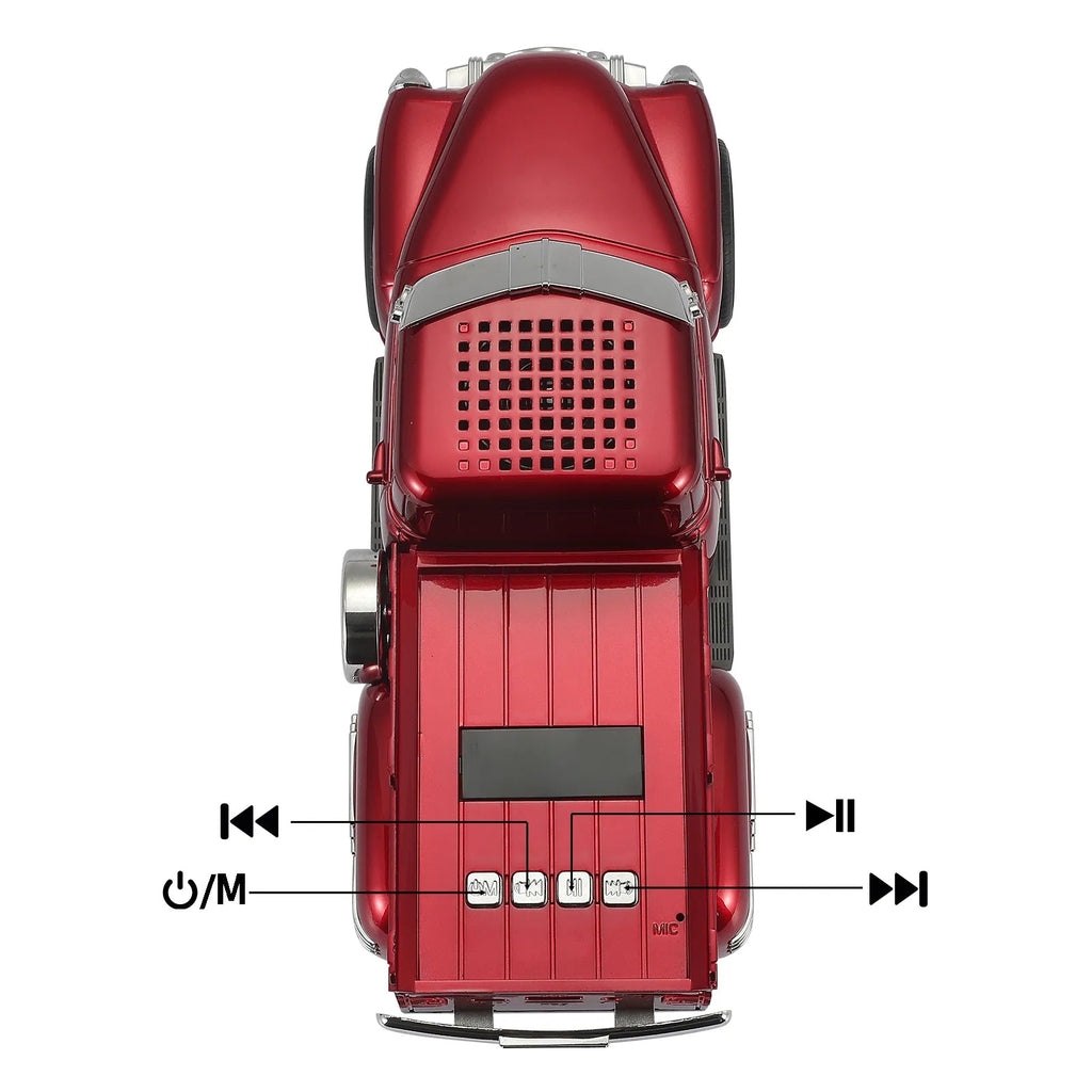 WS - 558 Cool Pickup Truck Design Replica Speaker,Portable Wireless Car model Bluetooth Speaker with HD Sound, TWS, FM Radio, USB/TF Playback, LED Party Light, Built - in Microphone, Surprise Gift - WSTER