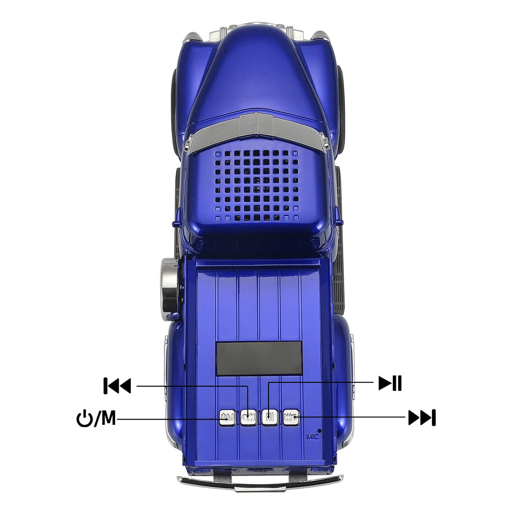 WS - 558 Cool Pickup Truck Design Replica Speaker,Portable Wireless Car model Bluetooth Speaker with HD Sound, TWS, FM Radio, USB/TF Playback, LED Party Light, Built - in Microphone, Surprise Gift - WSTER