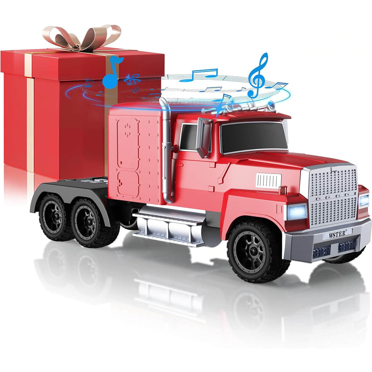 WS - 570 Retro American Truck Model Bluetooth Replica Speaker – Portable HD Sound, TWS Stereo,FM Radio,LED Party Lights,Built - in Microphone Hands - Free,Surprise Portable Gift for Car Enthusiasts - WSTER