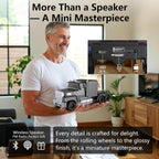 WS - 570 Retro American Truck Model Bluetooth Replica Speaker – Portable HD Sound, TWS Stereo,FM Radio,LED Party Lights,Built - in Microphone Hands - Free,Surprise Portable Gift for Car Enthusiasts - WSTER