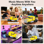 WS - 570 Retro American Truck Model Bluetooth Replica Speaker – Portable HD Sound, TWS Stereo,FM Radio,LED Party Lights,Built - in Microphone Hands - Free,Surprise Portable Gift for Car Enthusiasts - WSTER