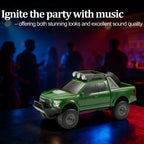 WS - 589 Rugged Pickup Truck Bluetooth Replica Speaker – Portable Audio with TWS, LED Party Lights & HD Stereo | Unique Surprise Gift for Music & Truck Lovers - WSTER