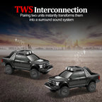 WS - 589 Rugged Pickup Truck Bluetooth Replica Speaker – Portable Audio with TWS, LED Party Lights & HD Stereo | Unique Surprise Gift for Music & Truck Lovers - WSTER